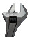 Oxidized adjustable wrench, length 155/grip 20 mm