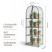 Greenhouse greenhouse on the windowsill Geoplastboard 59x39x160 cm 4 shelves with a cover arch color green