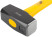 Forged sledgehammer, reinforced fiberglass handle 600 mm, 3 kg