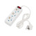 Extension cable ProConnect 3 sockets, 1.5 m, 3x0.75 mm2, s/w, with button, white