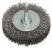 Stainless steel wavy wire disc brush, 70x0.3 mm 70 mm, 0.3 mm, 15 mm