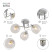 Chandelier Rivoli Estefany 9131-303 3 x E27 40W Modern