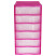Universal STAMM box, 6 compartments, transparent trays, pink