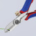 Stripper scissors for electronics, for one/many/thin-skinned. cable stripping: Ø 0.1 - 0.8 mm, spring, L-140 mm, with adjustment, 2-k handles