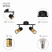 Spot wall and ceiling lamp Rivoli Belladonna 7073-702 2 x GU10 15 W rotary