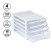 Block of 4 extendable STAMM trays, white body, transparent trays