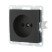 Socket without s/c, with blinds (black velvet) LK60