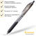 Automatic gel pen Crown "Quick Dry" black, 0.5mm, grip, with quick-drying ink