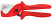 KNIPEX PlastiCut® Труборез-ножницы для шлангов и защитных труб (Ø 25 мм), L-185 мм, с держателем для торгового оборудования