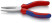 Длинногубцы, плоские рифлённые губки 46.5 мм, L-160 мм, хром, двукомпонентные ручки