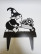 Large garden figurine "Gnome with a cart and flowers"