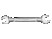Double-sided horn wrench, 21x24 mm, chrome-plated