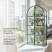 Greenhouse window sill greenhouse with rounded top Geoplastboard 46x24x100 cm 4 shelves color green