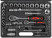 Car Tool Set 94 pcs. CrV 1/2"+1/4"