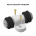 Mini double rubber support rollers for glass, wood, plastic. The set includes 4 rollers