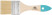 Flute brush, natural light bristles, wooden handle 2" (50 mm)
