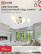 AURORA EASY lamp chandelier-6G9-LT 6xG9 frosted lampshades, brass body IN HOME