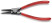 Forceps for external locking rings, straight. sponges, posad. size Ø 20 - 30 mm, tip Ø 3.2 mm, L-180 mm, black, 1-k handles