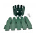 Plastic garden fence for a flower bed 3 meters Geoplastboard green