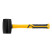 Rubber mallet, 450 g, black, fiberglass handle with TPR coating Denzel