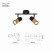 Spot wall and ceiling lamp Rivoli Belladonna 7073-702 2 x GU10 15 W rotary