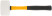 Киянка резиновая белая, фиберглассовая ручка 60 мм (450 гр)