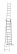 Aluminum 3-section universal ladder with 14 steps. (3x14) Standard