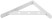 Corner bracket reinforced white 200x150 mm