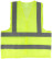 Yellow signal vest, 2 horizontal and 2 vertical stripes, 60 gr., size XL