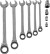 W45110S Set of combination ratchet wrenches with accessories in a case, 8-19 mm, 10 items