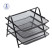 Berlingo horizontal paper tray "Steel&Style", 3 sections, metal, black