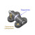 Mini bearing support rollers for medium loads (8 pcs). Height 19.5 mm