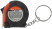 Tape measure keychain, rubberized case 1 m x 6 mm