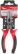 Optima platypuses, two-tone rubberized handles, 165 mm polished steel