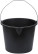 Plastic construction bucket for mixing mortar with a 12 l spout