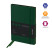 Notebook A6 80 l., leatherette, Berlingo "Western", with elastic band, green