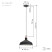 ERA PL2 BK/RC Pendant lamp for E27 lampshade height 200mm Suspension 780mm Black/copper