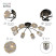 Chandelier Rivoli Emanuelle 9101-308 8 * E27 60W modern