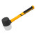 Rubber mallet, 225 g, black and white, fiberglass handle with TPR coating Denzel