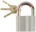 Padlock, aluminum alloy body 55x42 mm, steel shackle 10 mm