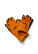 Перчатки оранжевые акриловые утепленные с вспененным латексом #300 (уп. 10 пар)