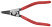 Forceps for external locking rings, straight. sponges, posad. size Ø 14 - 18 mm, tip Ø 2.3 mm, L-140 mm, black, 1-k handles