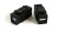 KJ1-USB-A-B2-BK Keystone Jack Format Insert with USB 2.0 Pass-through Adapter (Type A-B), ROHS, Black