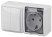 Socket Block with Switch ERA Expert 11-7402-01 Dual IP54 16A-10AX-250V AC White