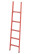 LSPD-2.0AMGK single-section dielectric fiberglass ladder, abrasive coating of steps, hooks, metal end caps (Soft ground) h=2100mm, steps.5