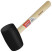 Rubber Hammer with Wooden Handle 450g Black WP241039 WORKPRO