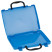 Briefcase 1 compartment STAMM, A4, 275*365*50mm, snap-on, blue