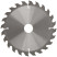 Circular saw blade for wood 190 x 30 x 24T + 2 rings: 30/20 and 20/16 mm