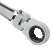 Key combined with ratchet and hinge, 12 mm