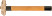 IB Hammer with round striker, wooden handle, 450g